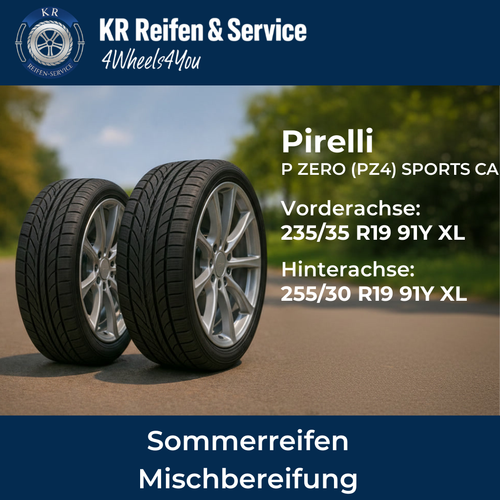 Pirelli P ZERO (PZ4) SPORTS CAR RO2 (Vorderachse: 235/35 R19 91Y XL / Hinterachse: 255/30 R19 91Y XL)