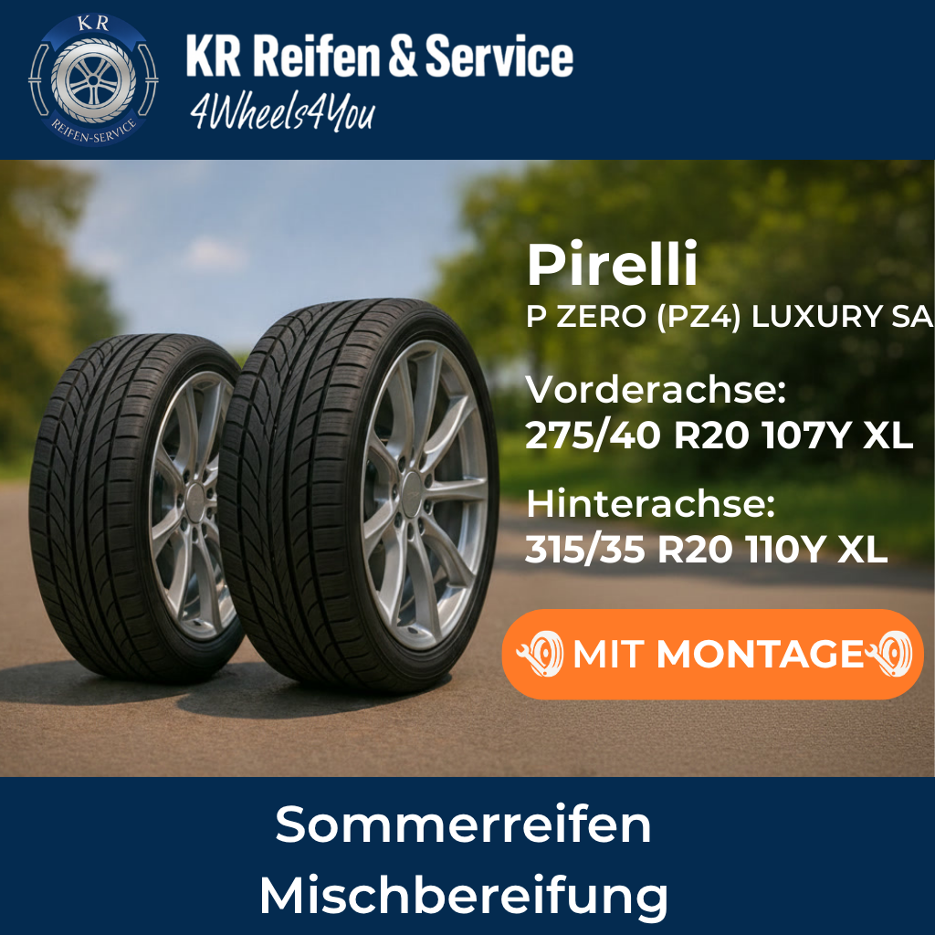 Pirelli P ZERO (PZ4) LUXURY SALOON R/F * (Vorderachse: 275/40 R20 107Y XL / Hinterachse: 315/35 R20 110Y XL)